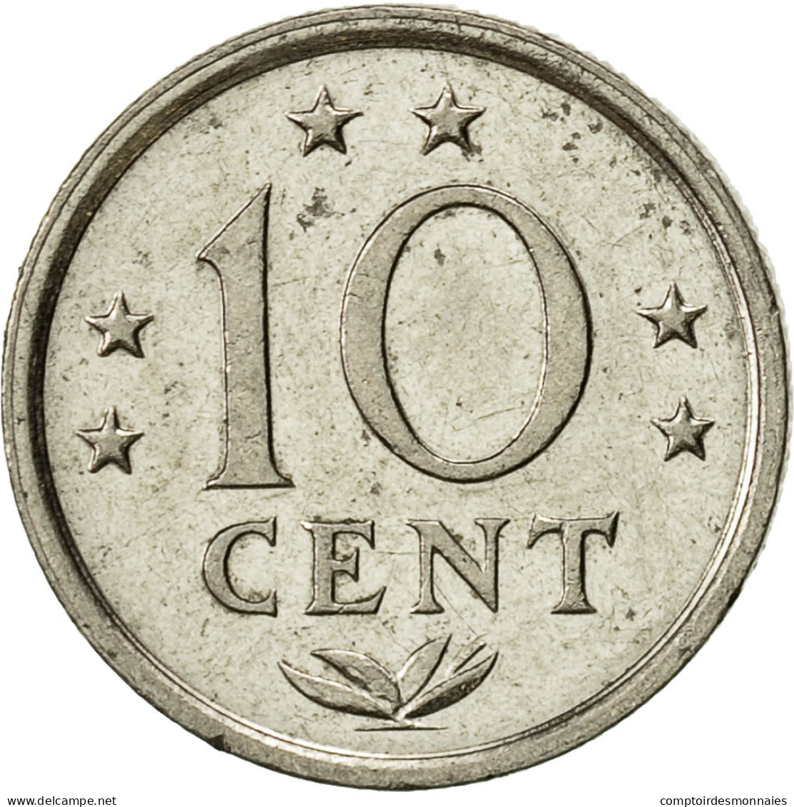 Monnaie, Netherlands Antilles, Juliana, 10 Cents, 1983, TTB+, Nickel, KM:10 - Antilles Neérlandaises