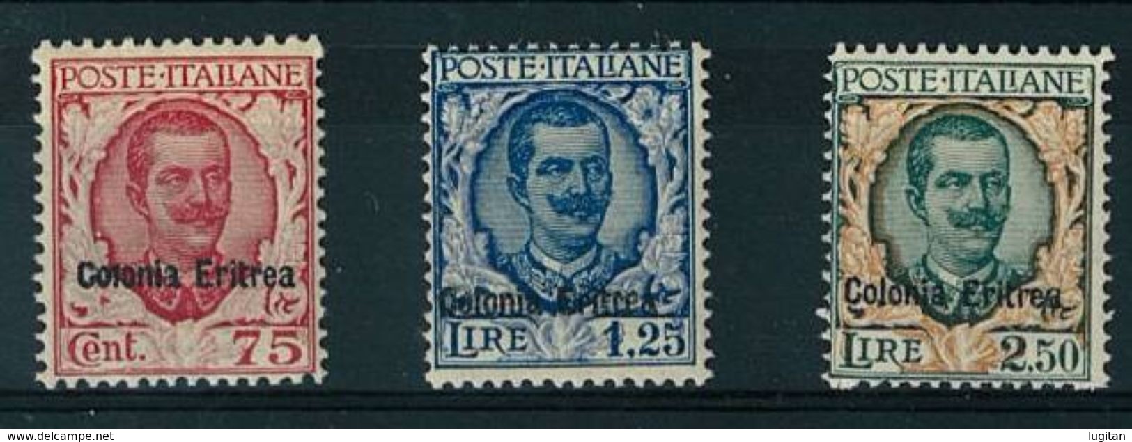 ERITREA -  FLOREALE-  NUOVI GOMMA INTEGRA MNH ** - ANNO 1926 - N° 113/115 - Eritrea