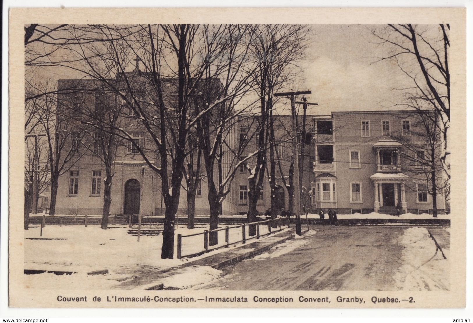 GRANBY Quebec PQ, Immaculate Conception Convent C1940s QC Canada Vintage Postcard M8934 - Granby