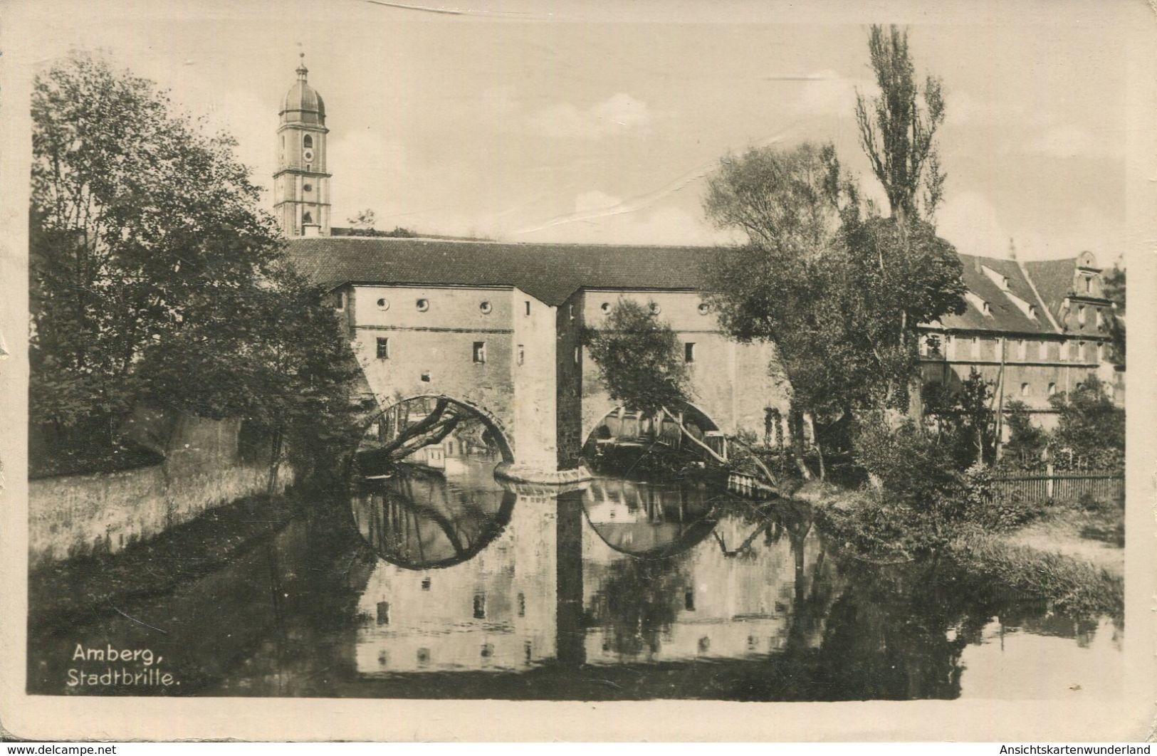 Amberg - Stadtbrille 1939 Mit Zugstempel (002574) - Amberg