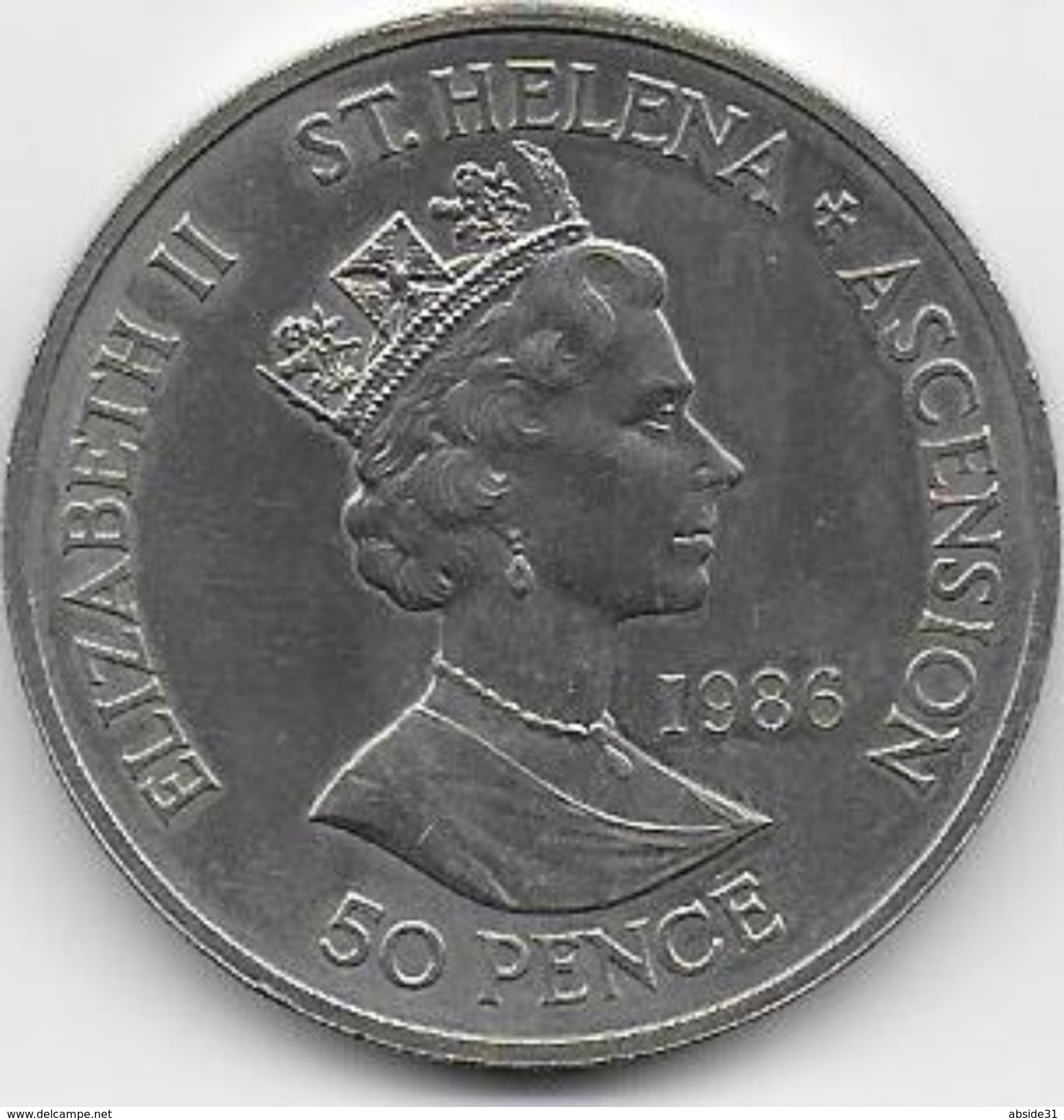 ST HELENA + ASCENSION - 50 Pence  ( Napoléon ) - Sainte-Hélène