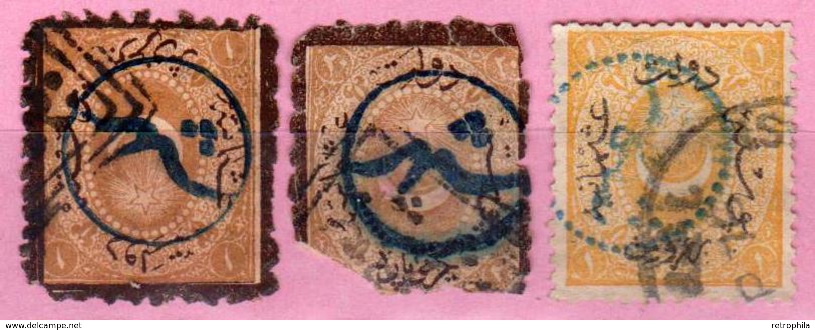 Turquie - Turkey - Collection D’anciens - Pour Le Service Intérieur Constantinople 1873 / 1875 - 3 Timbres Oblitérés - Oblitérés