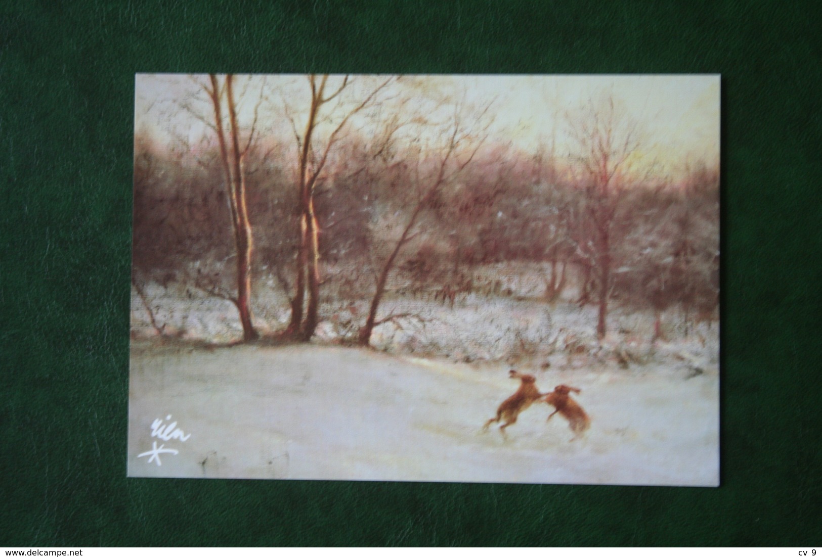 POSTSET Rien Poortvliet Winterlandschappen Dear 2014 Gestempeld / Used NEDERLAND / NIEDERLANDE / NETHERLANDS - Timbres Personnalisés