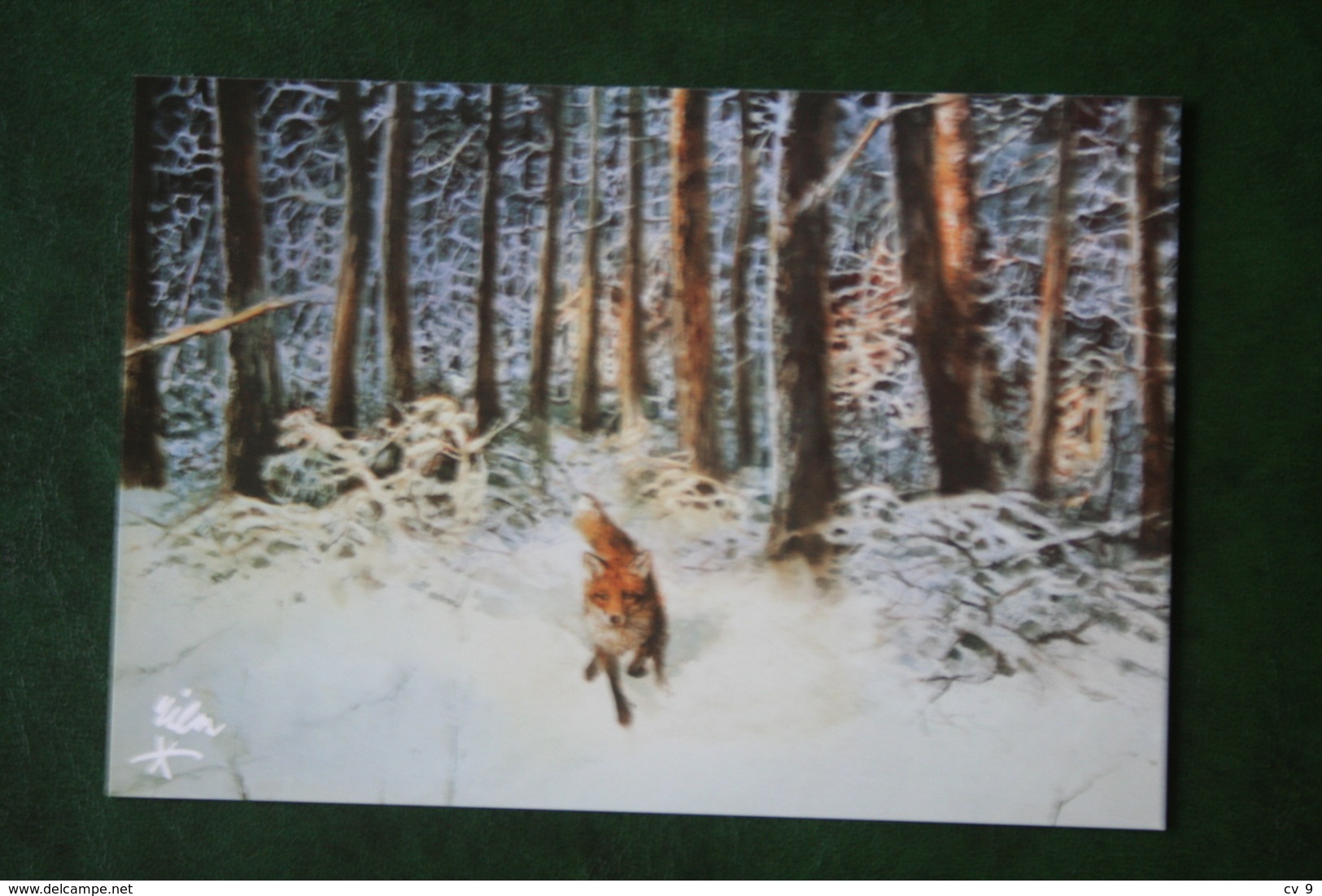 POSTSET Rien Poortvliet Winterlandschappen Dear 2014 Gestempeld / Used NEDERLAND / NIEDERLANDE / NETHERLANDS - Timbres Personnalisés