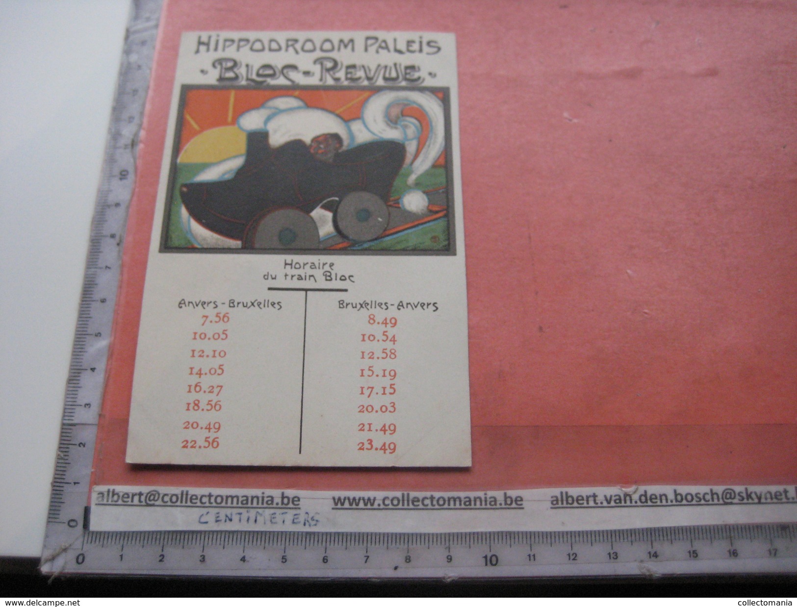 1 Postcard Advertising 1899 Show Hippodroom Paleis- Bloc-revue BLOC Horaire CUBBISME -  Illustrateur Gisbert Combaz - Articles Of Virtu