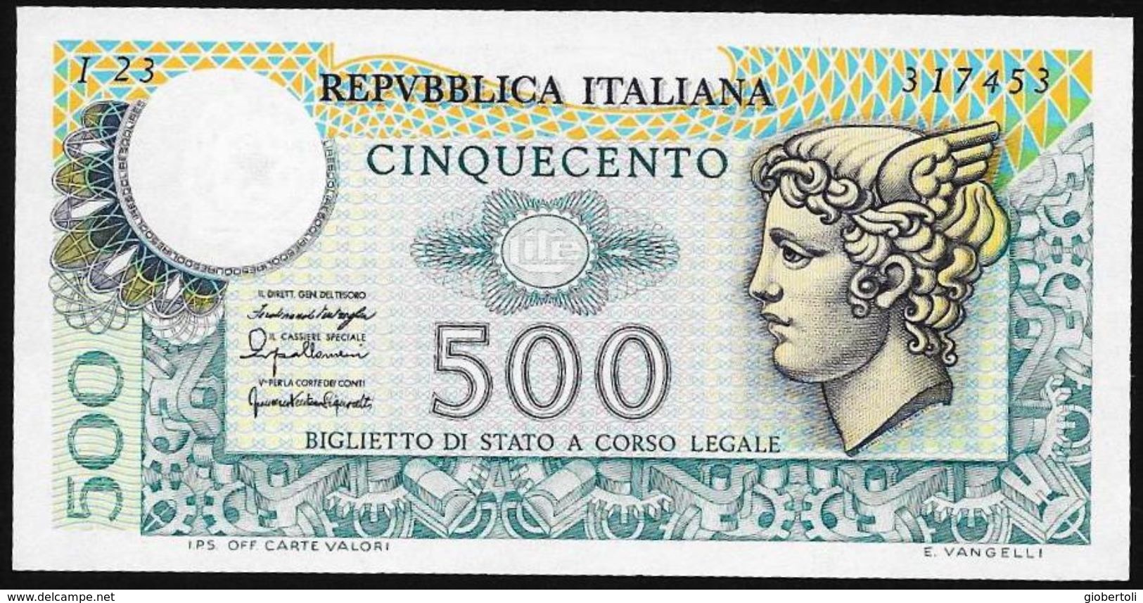 Italia/Italy/Italie: 500 Lire Mercurio - 500 Liras