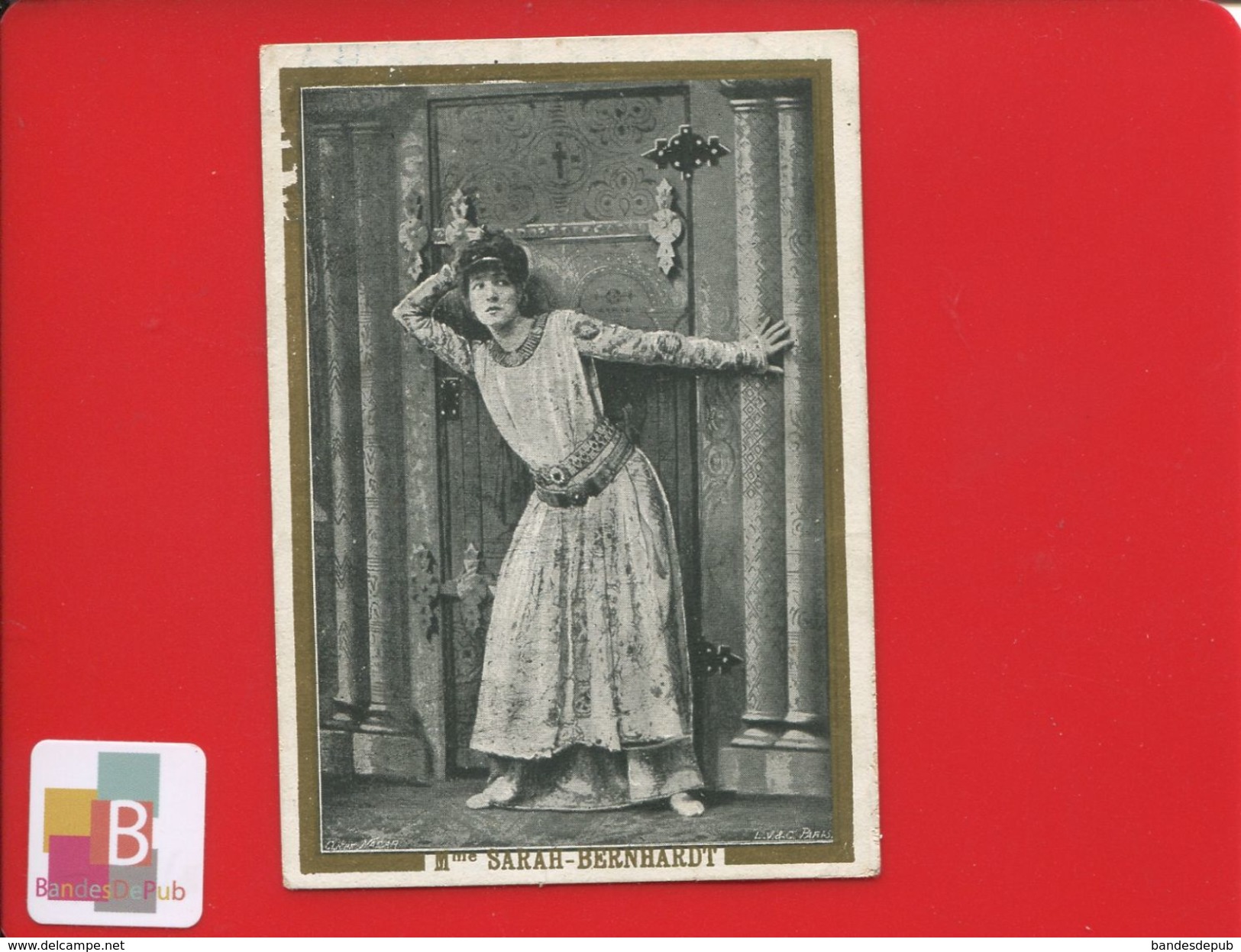 LIMOGES Nouvelles Galeries Jolie Chromo Verger Actrice Sarah Bernhardt Cliché Photo NADAR - Otros & Sin Clasificación