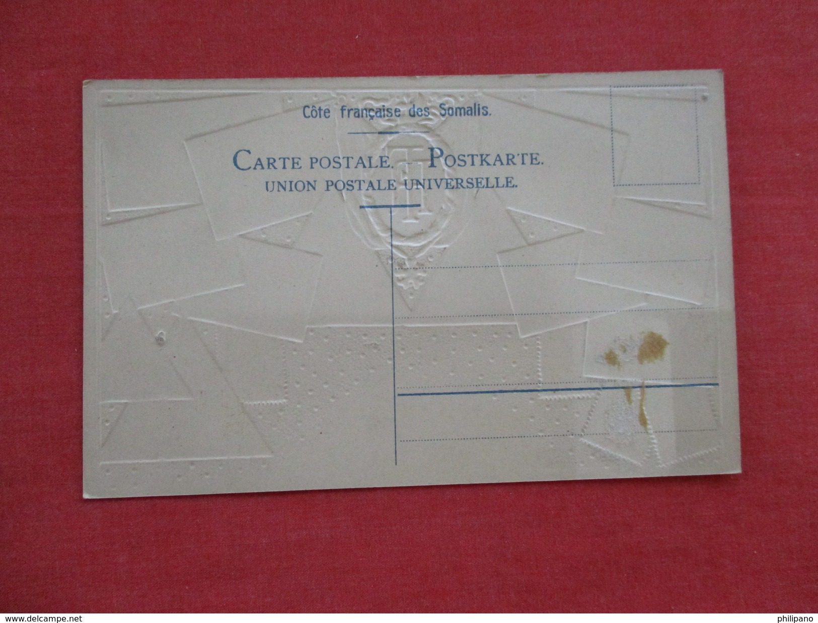 Cote Francaise Des Somalis Stamps Embossed--pin Hole Paper Residue Back     Ref 2765 - Stamps (pictures)