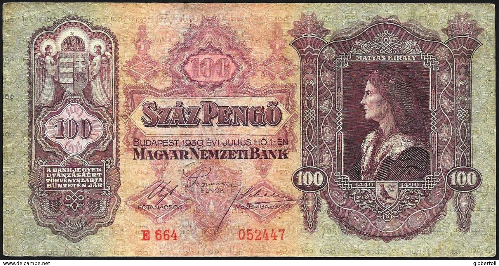 Ungheria/Hungary/Hongrie: 100 Pengo - Ungheria