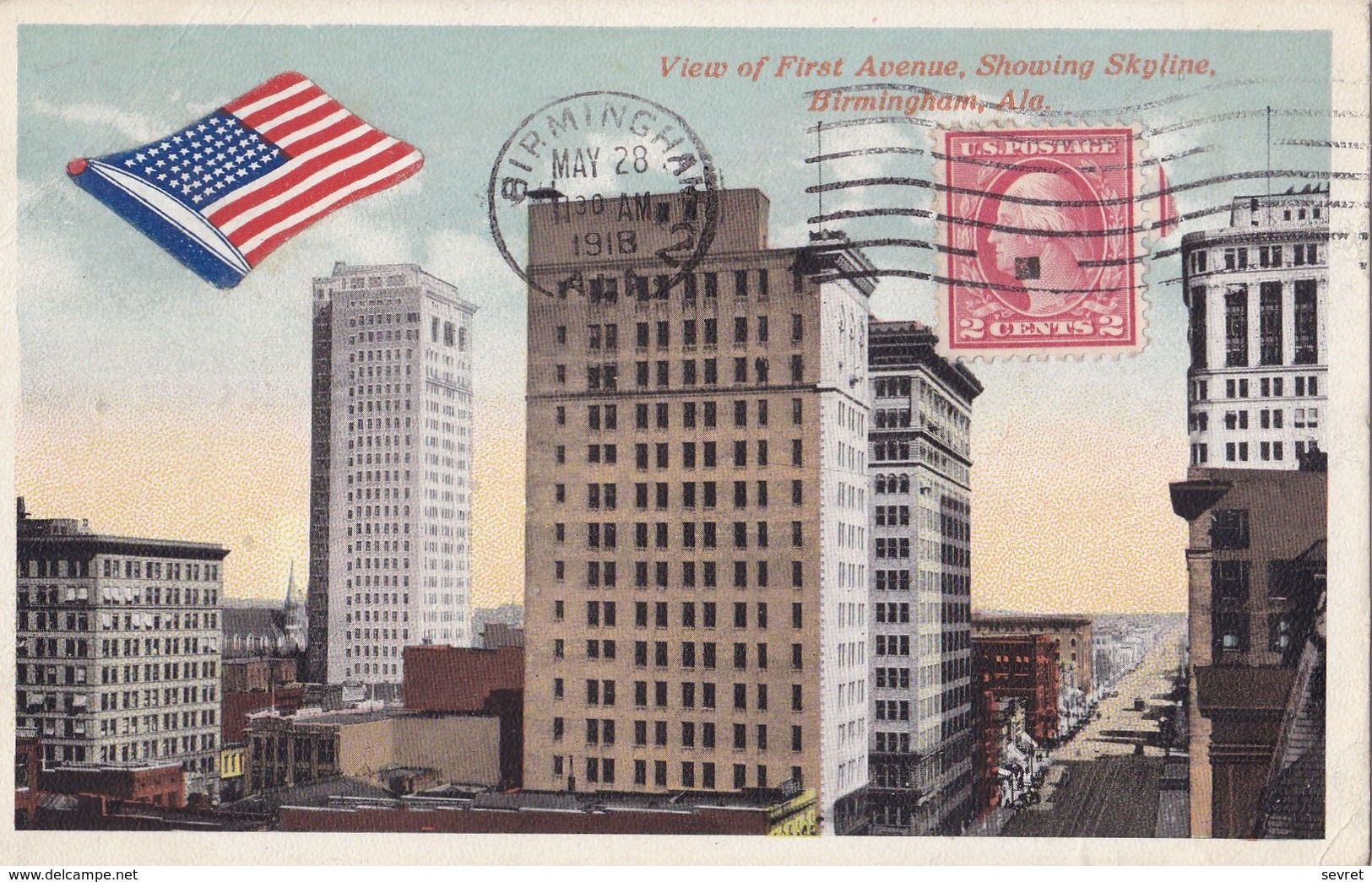 BIRMINGHAM. - View Of First Avenue, Showing Skyline, - Autres & Non Classés