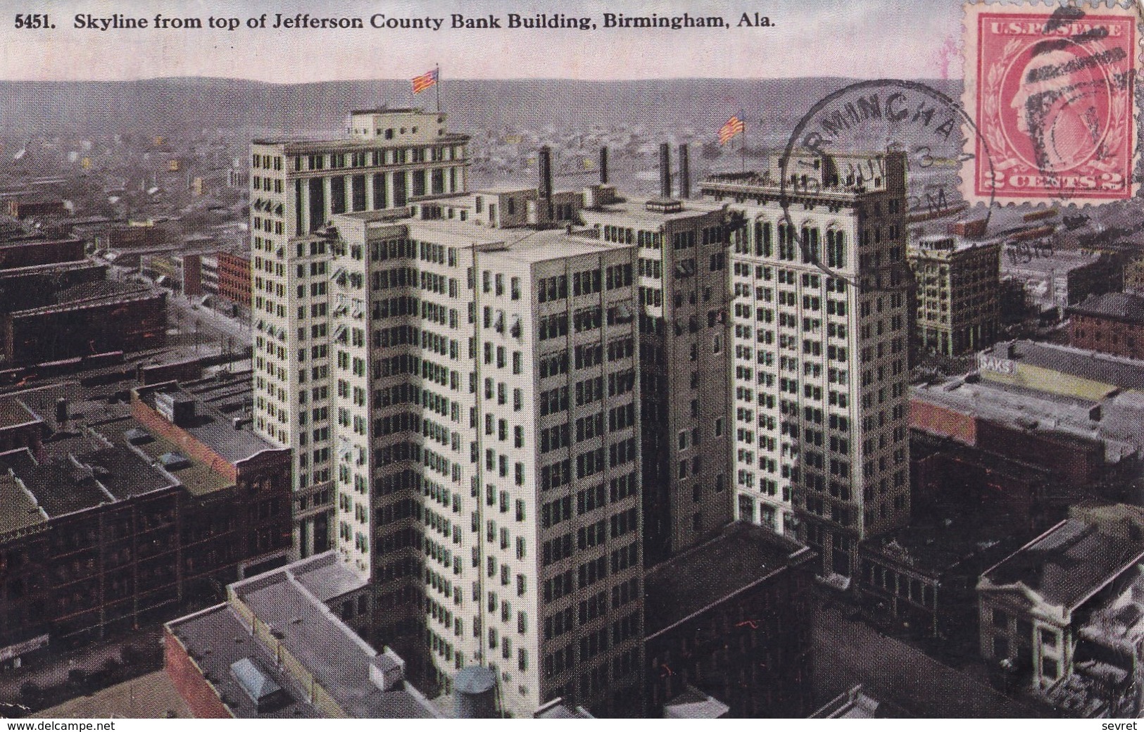 BIRMINGHAM, ALABAMA. - Skyline From Top Of Jefferson County Bank Building - Autres & Non Classés