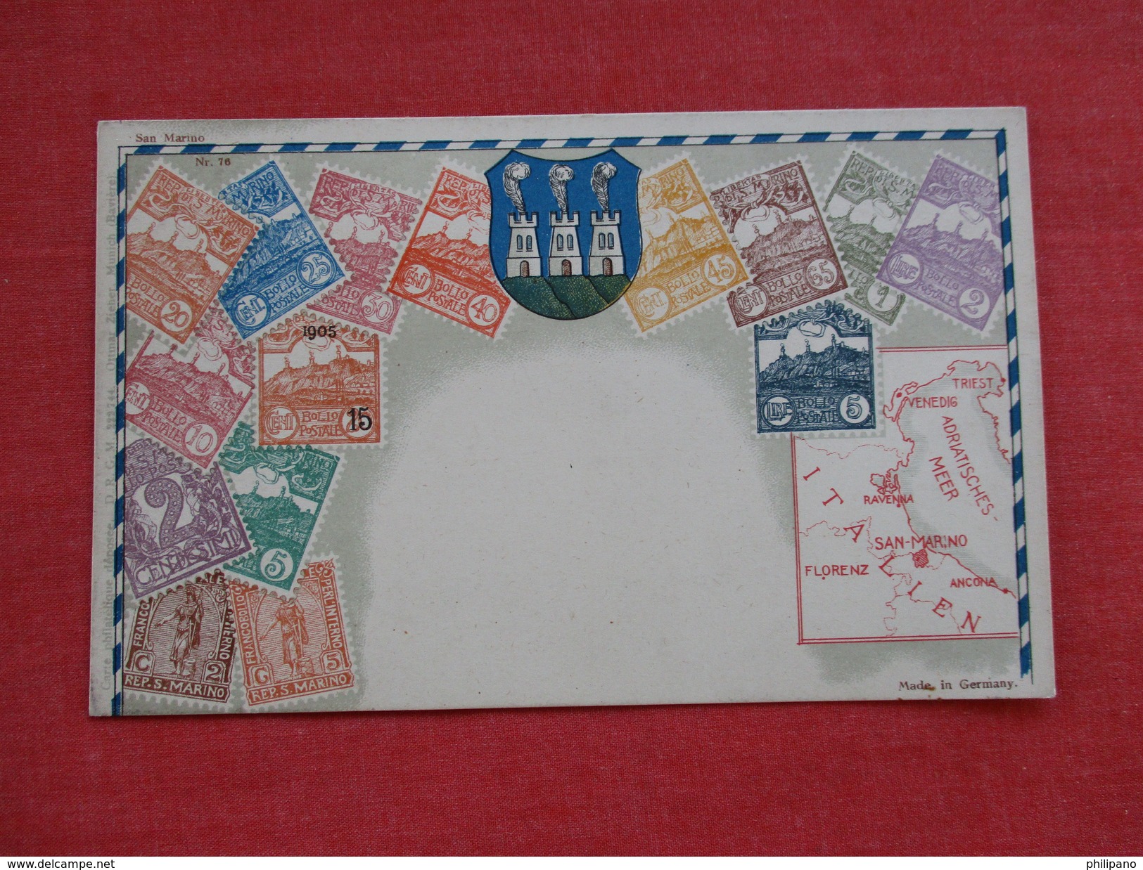 San Marino Stamps -- Paper Residue Back     Ref 2765 - Timbres (représentations)
