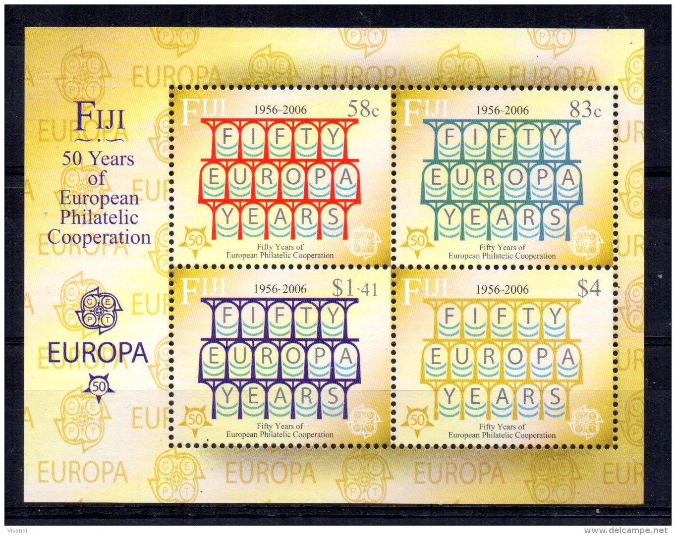 Fiji - 2005 - 50th Anniversary Of Europa Stamps Miniature Sheet - MNH - Fiji (1970-...)