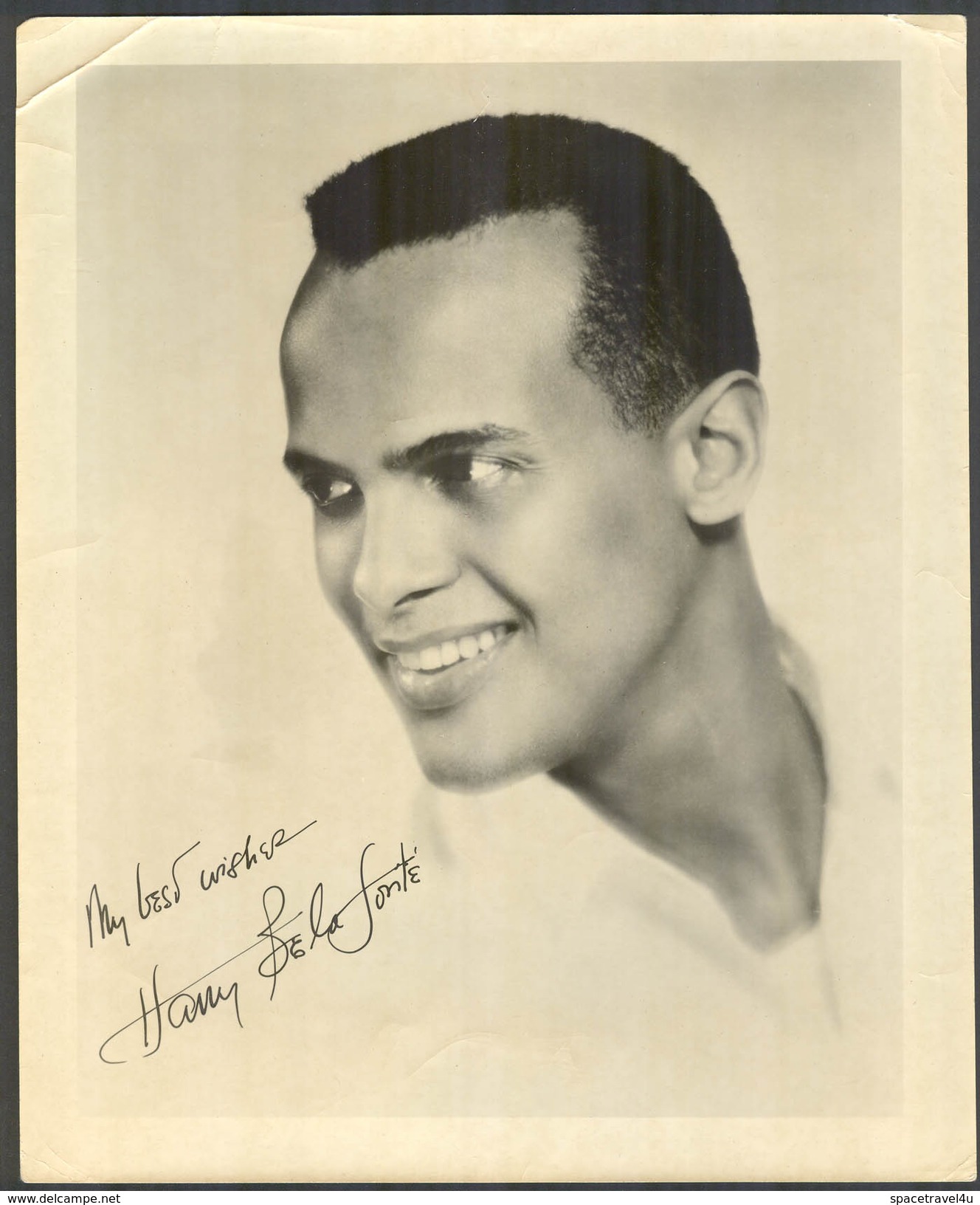 HARRY BELAFONTE - Vintage PHOTO Autograph REPRINT - 21 X 25,5 Cm (VFS-03) - Other & Unclassified