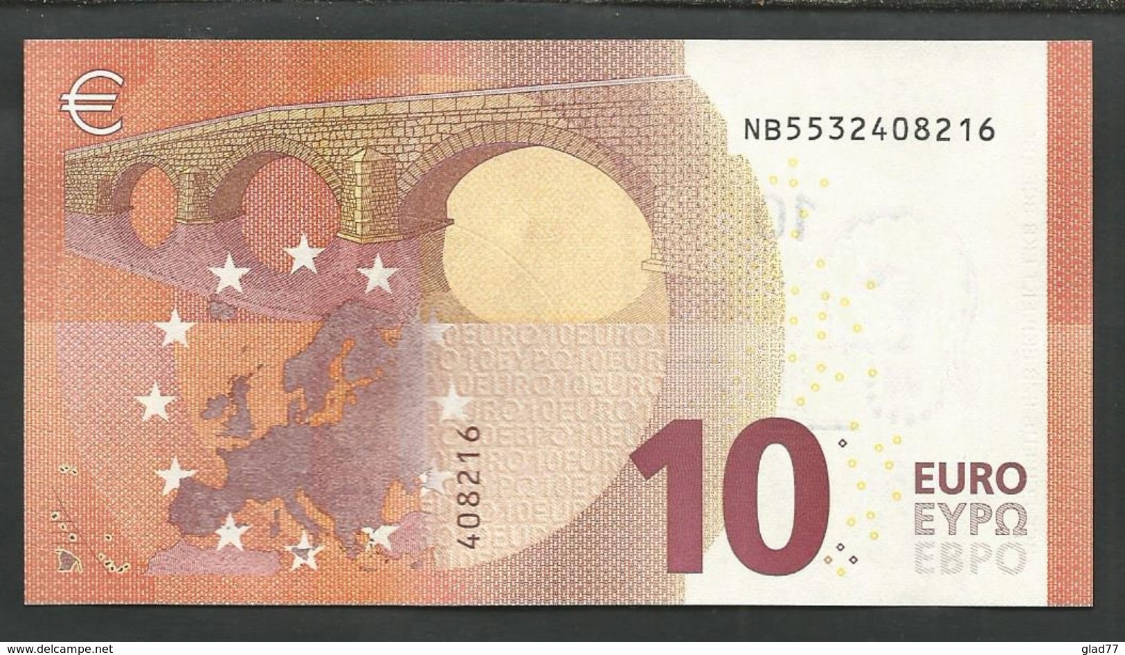 "NB" 10  EURO GEM UNC! Draghi Signature!! Printer  N005E5! - 10 Euro