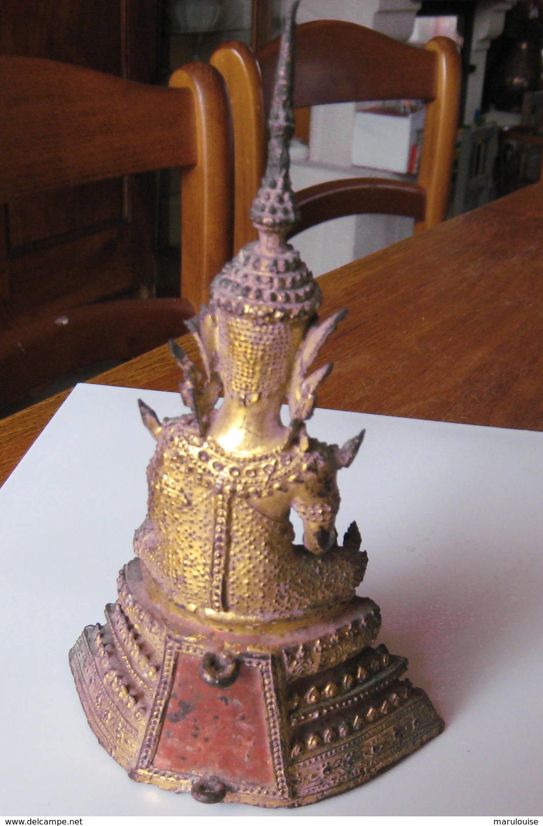 Boudha En Bronze Doré Thaïlande 18°-19° - Art Asiatique