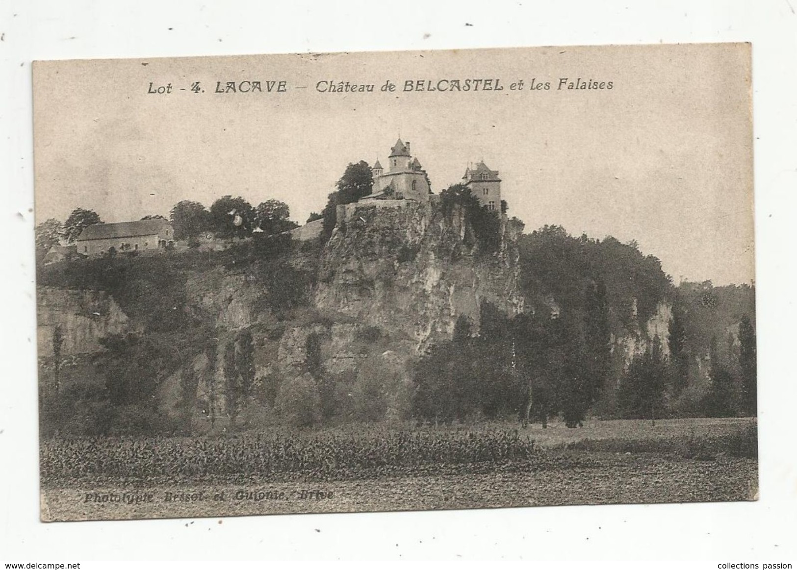Cp , 46 , LACAVE ,Lot , Château De BELCASTEL Et Les Falaises , Vierge - Lacave