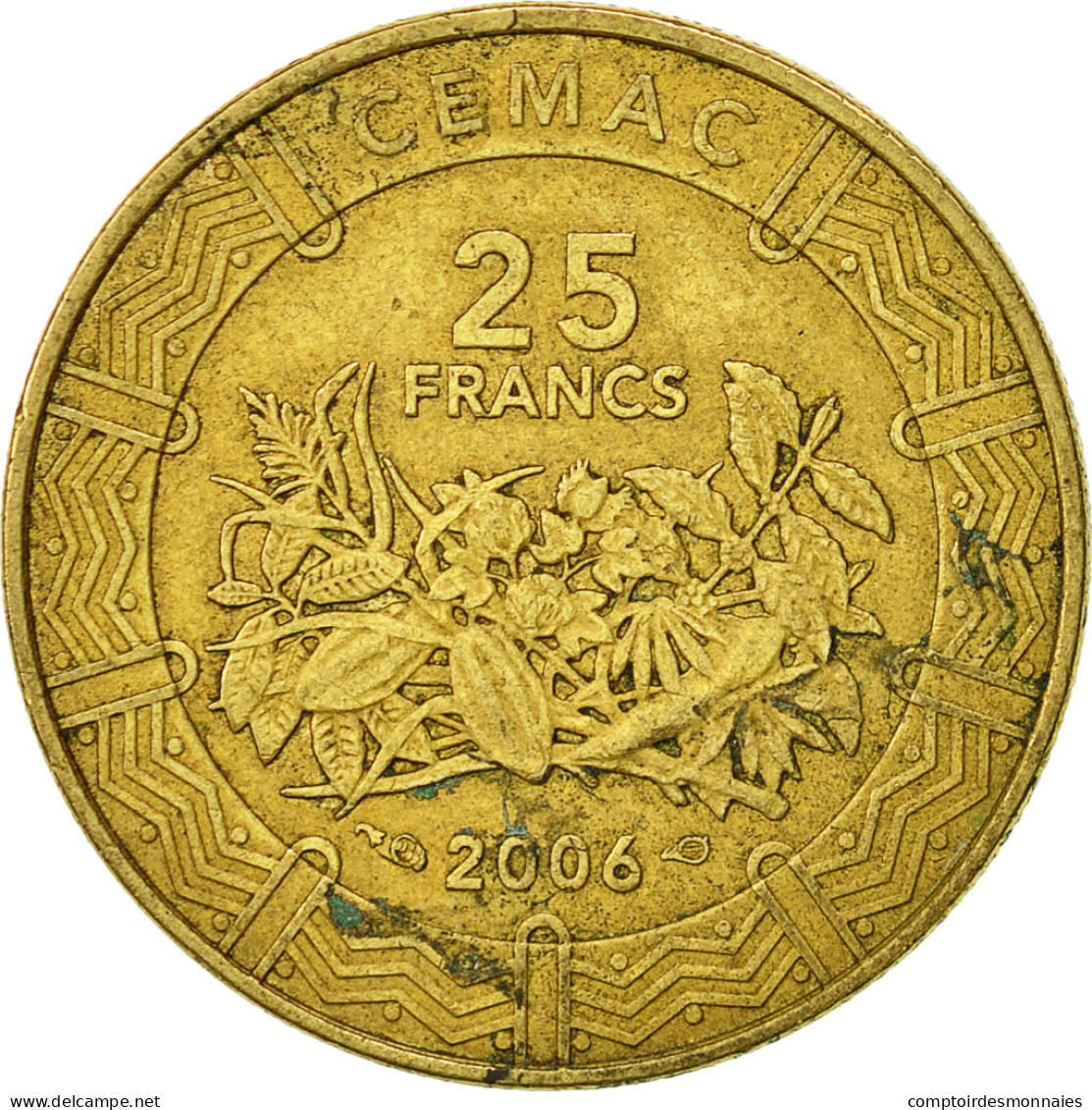 Monnaie, États De L'Afrique Centrale, 25 Francs, 2006, Paris, TB+, Laiton - Kameroen