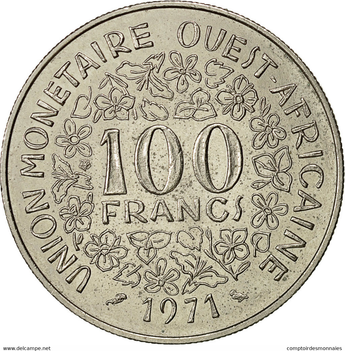 Monnaie, West African States, 100 Francs, 1971, TTB+, Nickel, KM:4 - Côte-d'Ivoire