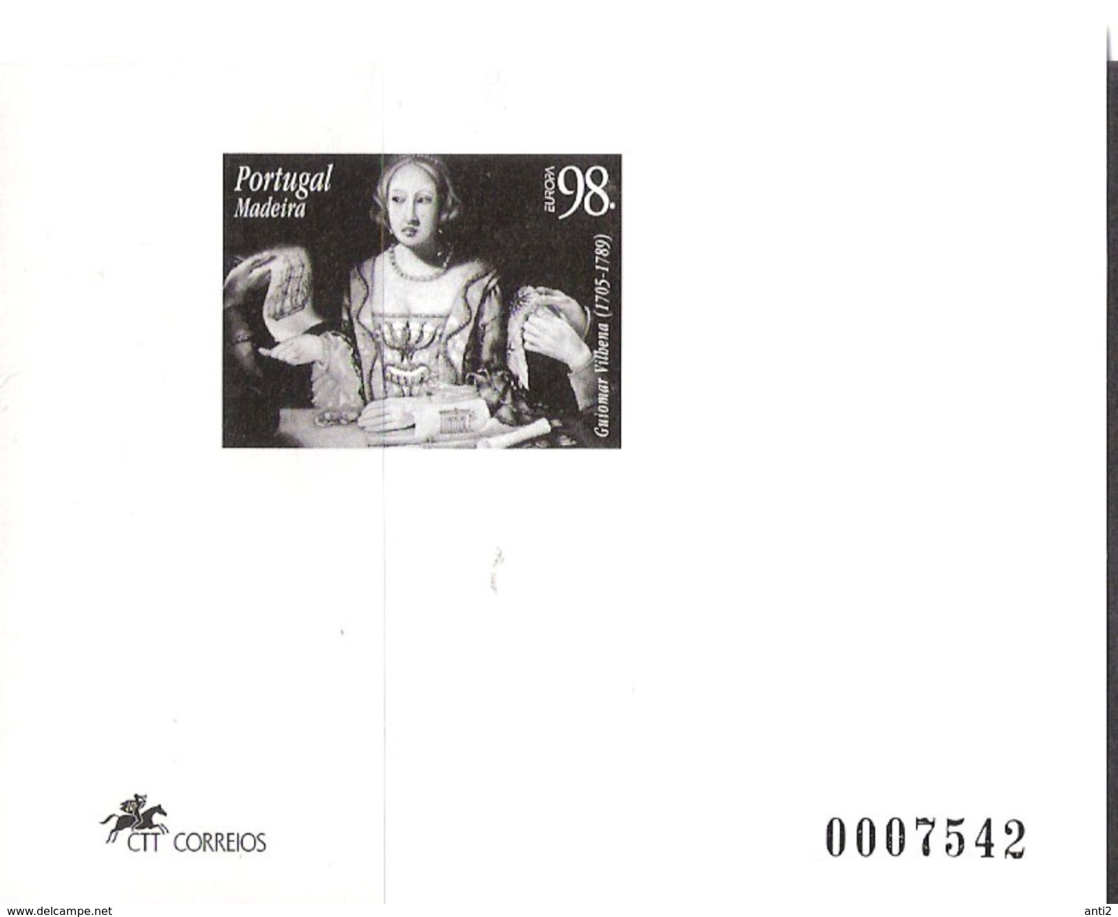 Portugal Madeira 1996 Europa, Famous Women, Guiomar Vilhena, Landowner And Entrepreneur  Mi 182, MNH(**) Blackprint - Madeira