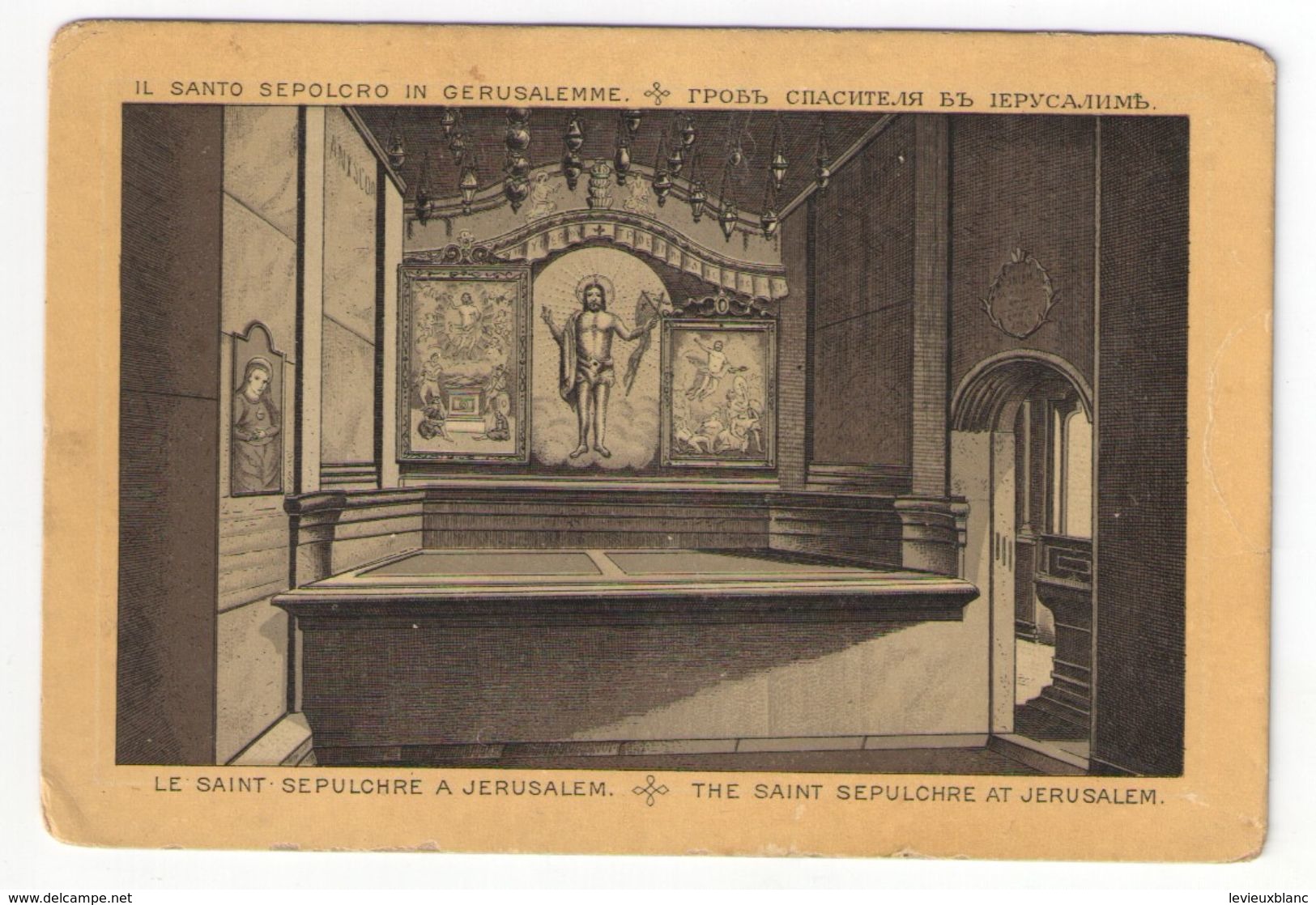 Héliogravure Pelliculée Imprimée Sur Carton ?/Orthodoxe/Palestine/Jérusalem/The Saint Sepulchre/Vers 1880  GRAV274 - Autres & Non Classés