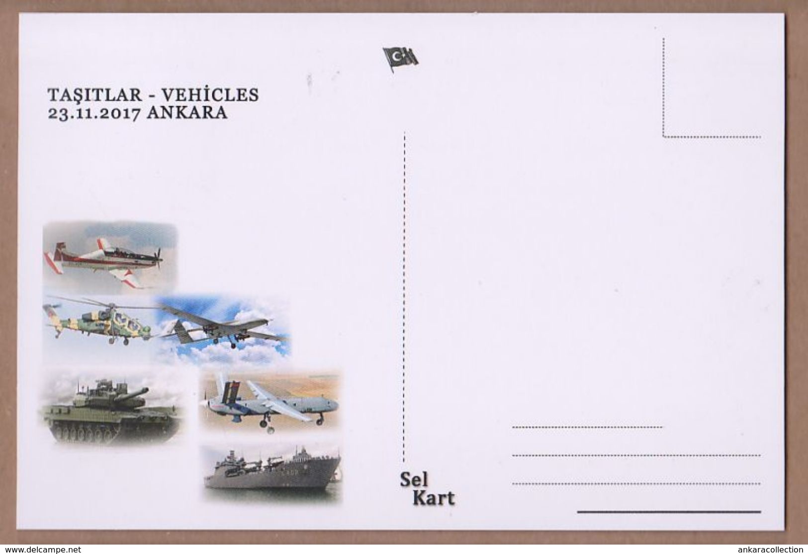 AC - TURKEY POSTAL STATIONARY - VEHICLES SHIP ANKARA, 23 NOVEMBER 2017 - Postal Stationery