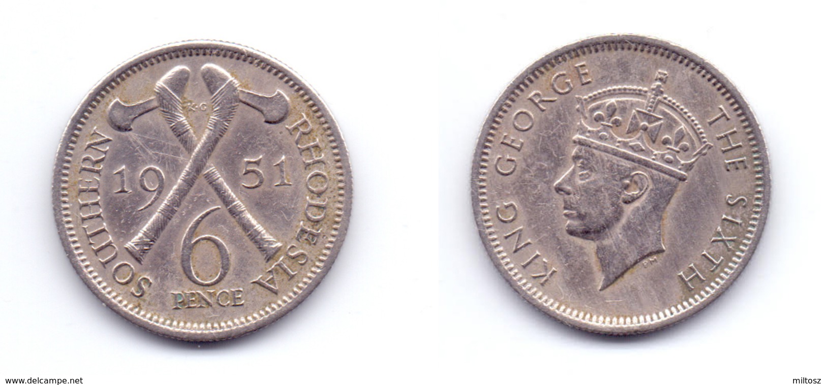 Southern Rhodesia 6 Pence 1951 - Rhodesien