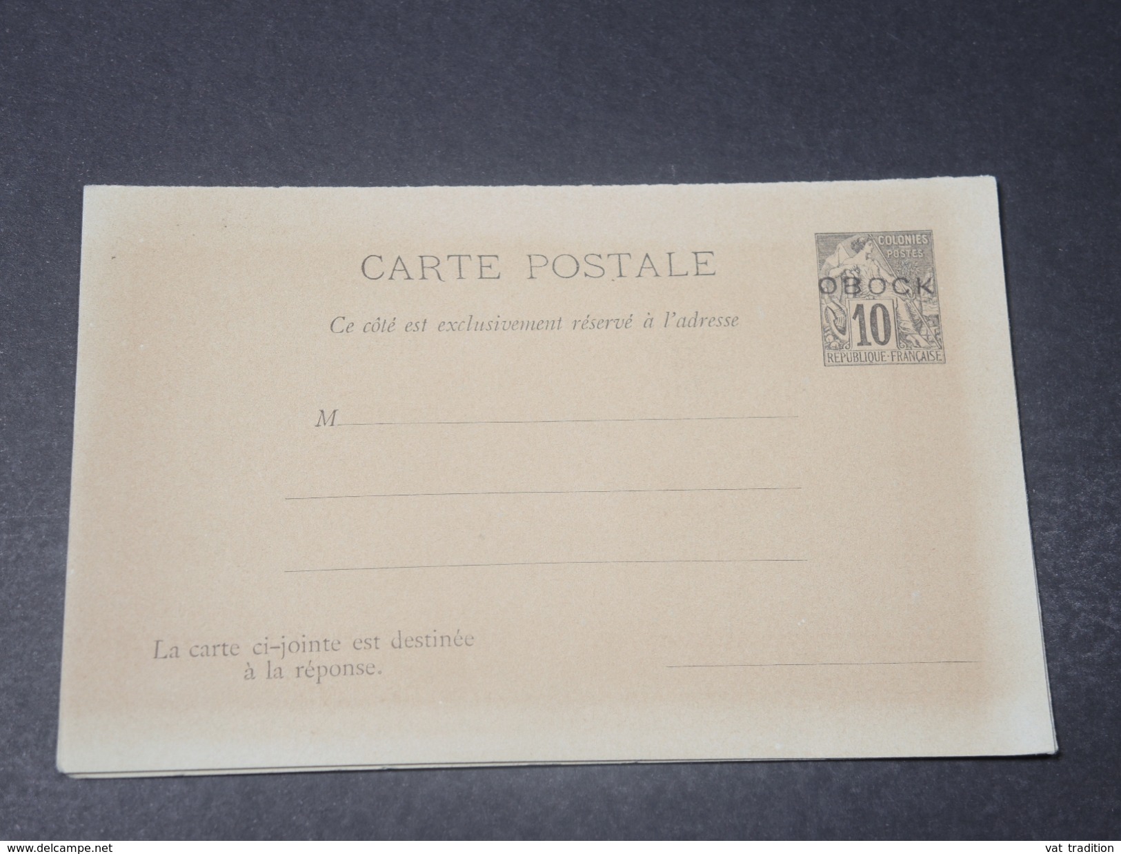 OBOCK - Entier Postal + Réponse Type Alphée Dubois Surchargé - L 10615 - Cartas & Documentos