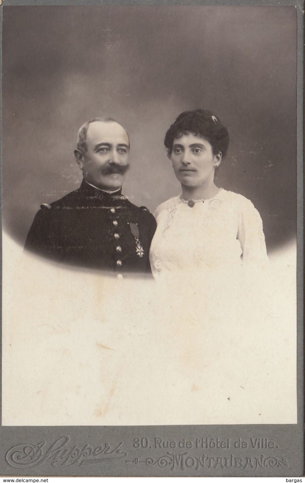 Photo Sur Carton D'un Militaire 20èm Par Luppers à Montauban CDV - Guerre, Militaire