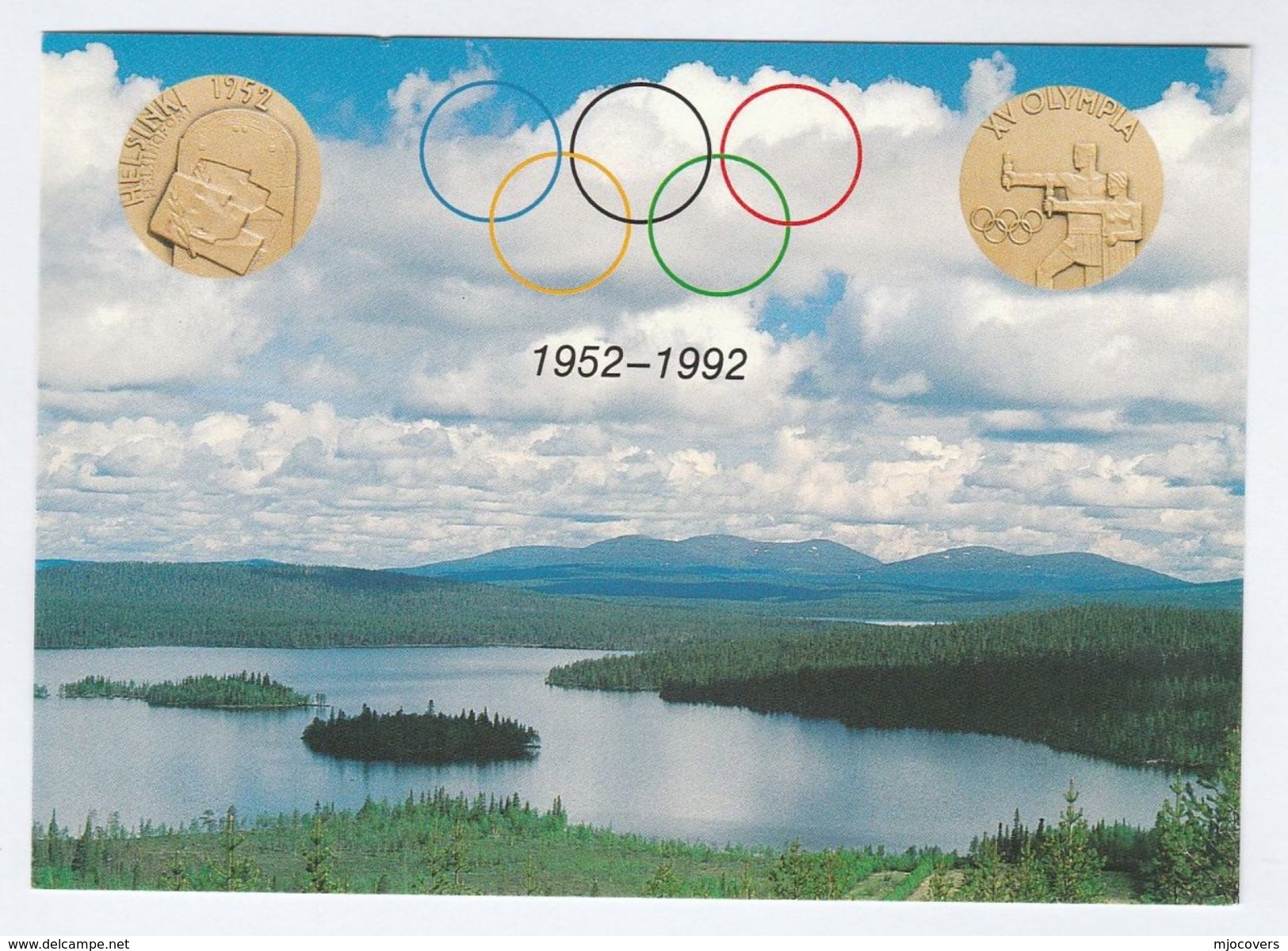 1992 Taivaskero FINLAND 1952 OLYMPICS Anniv  EVENT COVER  Postcard Olympic Games Stamps Sport - Summer 1952: Helsinki