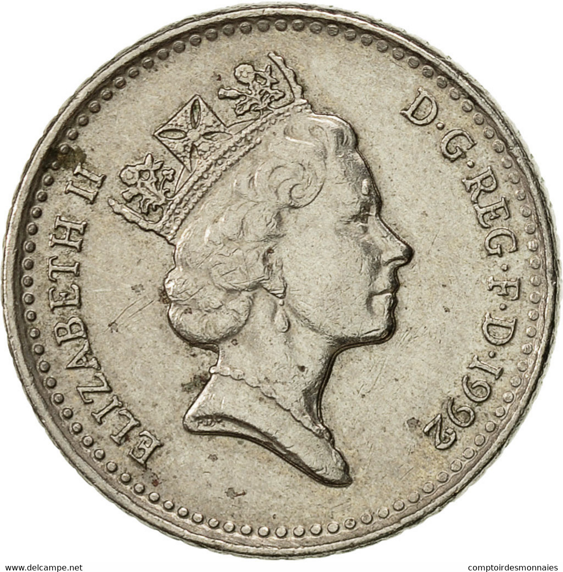 Monnaie, Grande-Bretagne, Elizabeth II, 5 Pence, 1992, TTB, Copper-nickel - 5 Pence & 5 New Pence