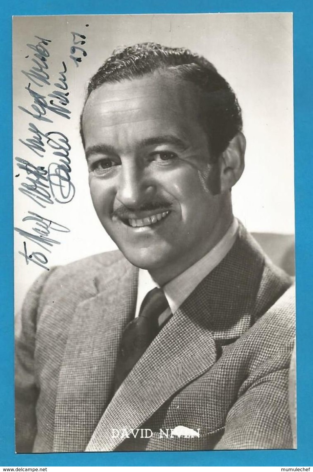 (A879) - Signature / Dédicace / Autographe Original - David NIVEN - Acteur Anglais - Autres & Non Classés