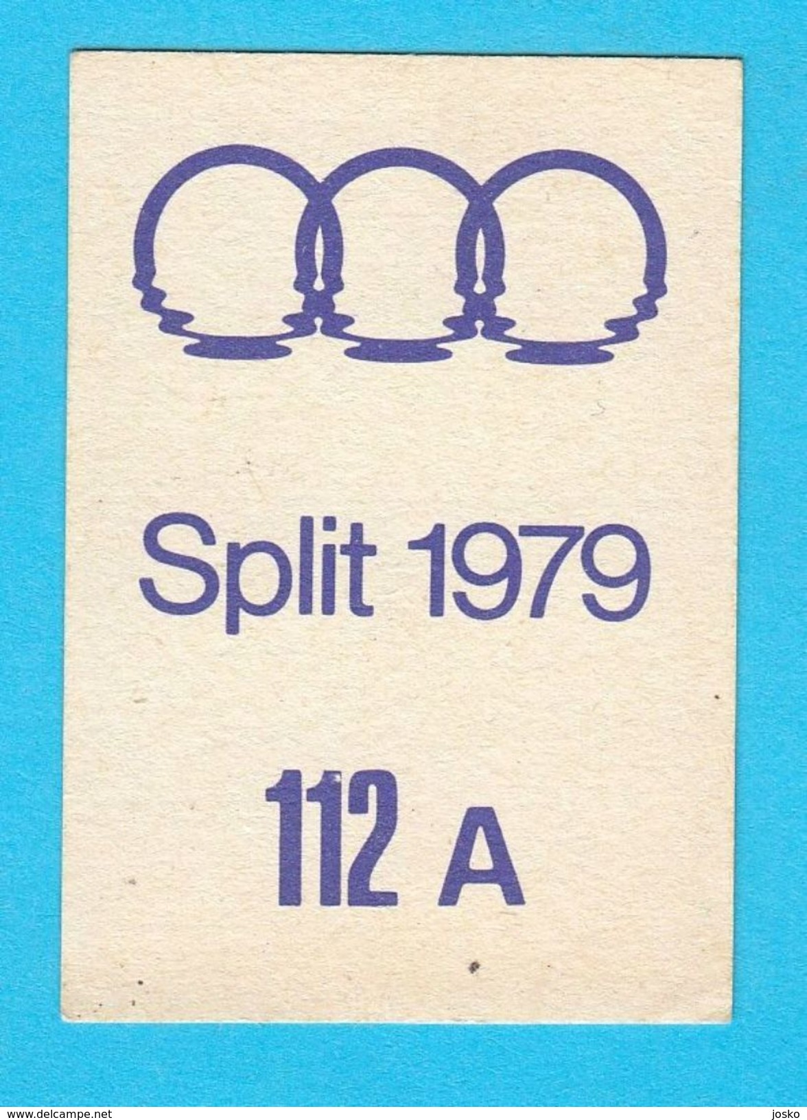 ROWING - Mediterranean Games 1979 ( Mascot Mediter. Monk Seal ) MINT STICKER * Aviron Rudern Ruder Jeux Mediterraneens - Sport