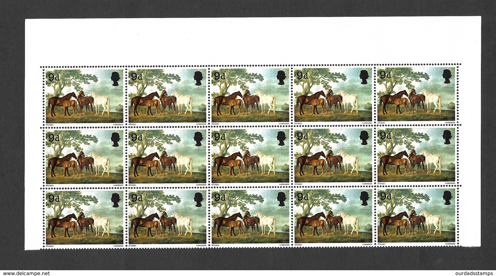 GB 1967 British Paintings 4d And 9d In MNH Part Sheets Of 20/15 (5799) - Unused Stamps