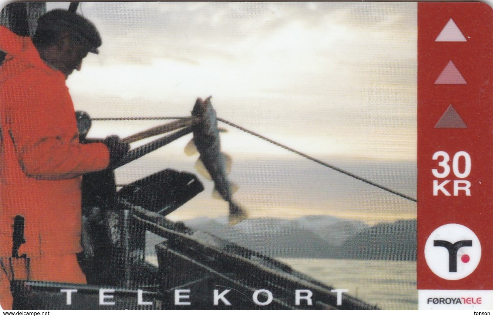 Faroe Islands, OD-025,  30 Kr ,  Long - Line Fishing, 2 Scans - Faeroër