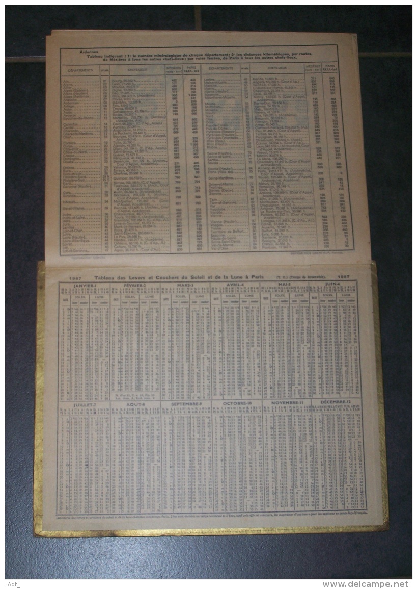 1967 ALMANACH CALENDRIER DES P.T.T, PTT, POSTES, CHIEN, OBERTHUR, ARDENNES 08 - Grand Format : 1961-70