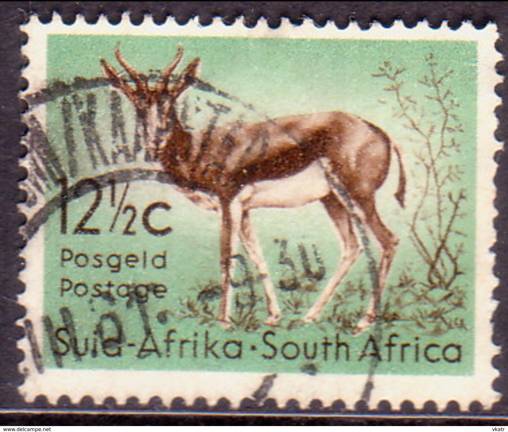 SOUTH AFRICA 1961 SG #194 12½c Used Springbok - Oblitérés