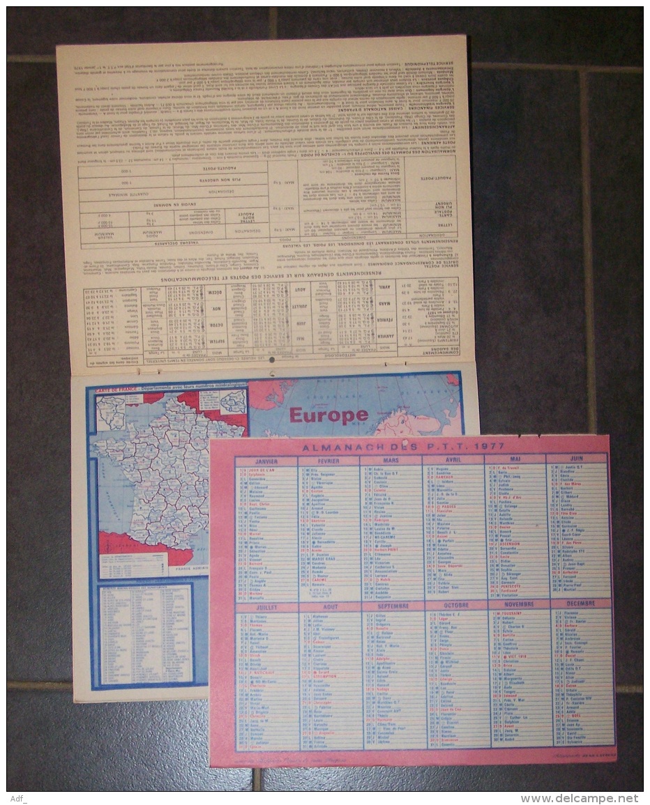 1977 ALMANACH CALENDRIER DES P.T.T, PTT, POSTE, JEAN LAVIGNE, ARDENNES 08 - Grand Format : 1971-80