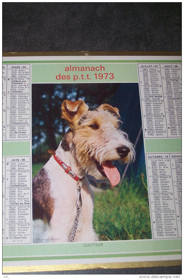 1973 ALMANACH CALENDRIER DES P.T.T, PTT, POSTE, ARDENNES 08, OBERTHUR - Formato Grande : 1971-80