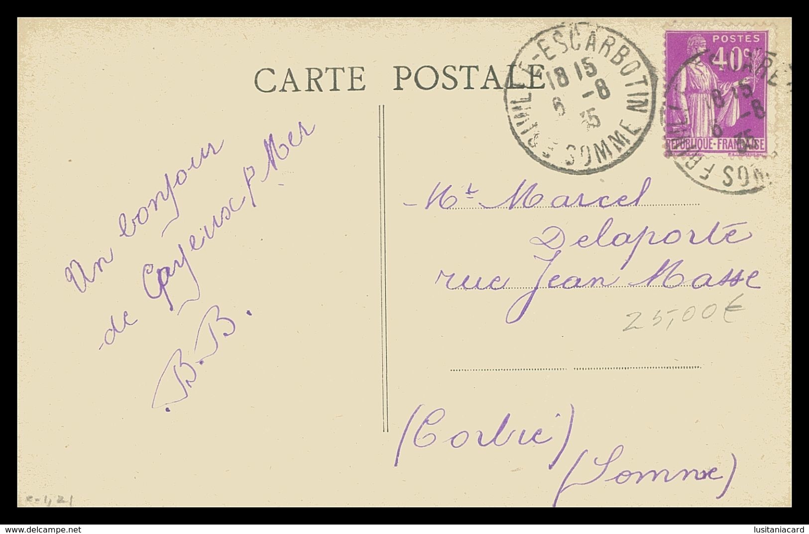 ESCARBOTIN - La Rue Hubert Acoulon (Ed. Coll. Fauvel) Carte Postale - Friville Escarbotin