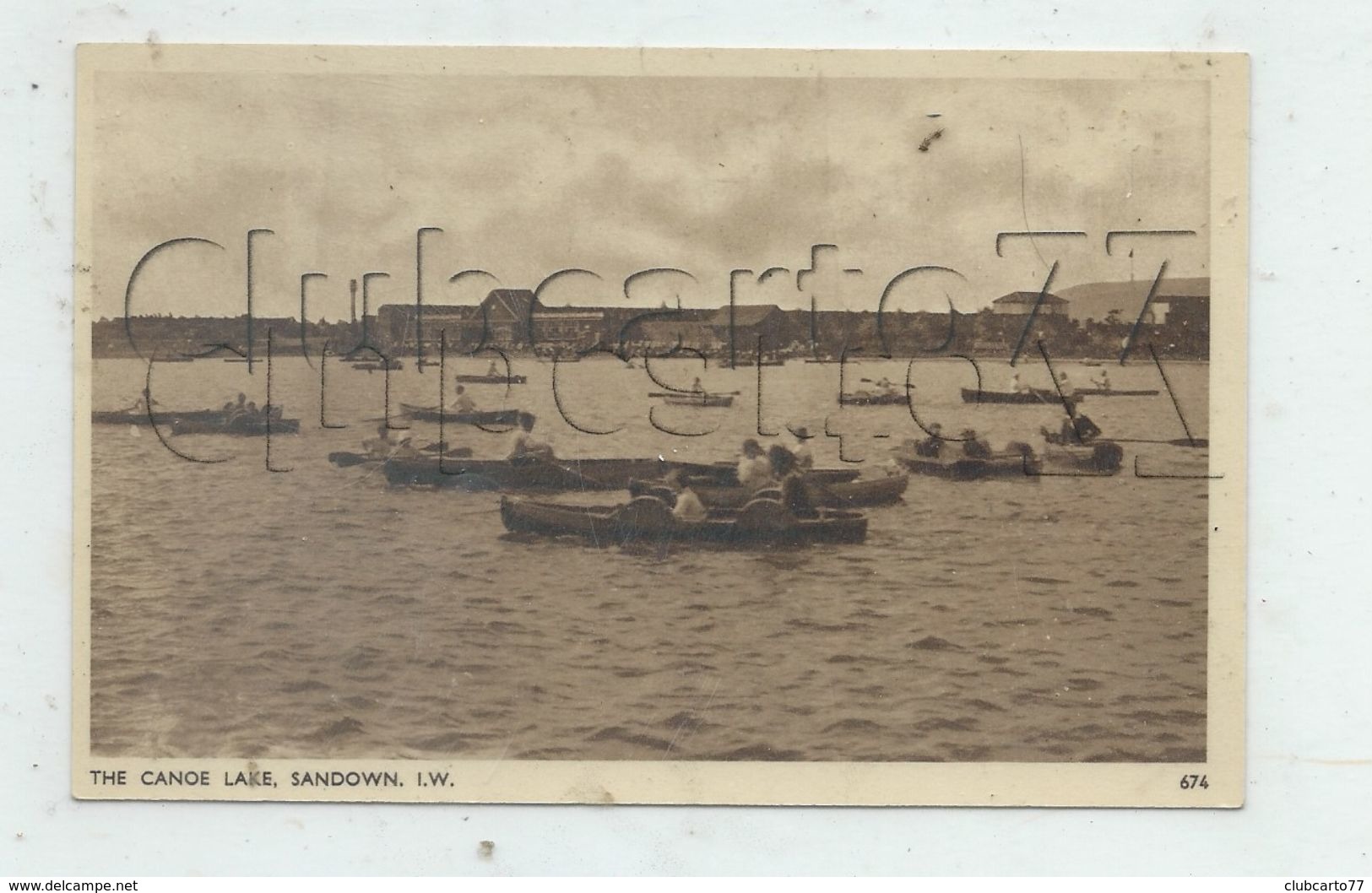 Sandown (Royaume-Uni, Isles Of Wight) : The Canoë Lake In 1930 (lively) PF - Sandown