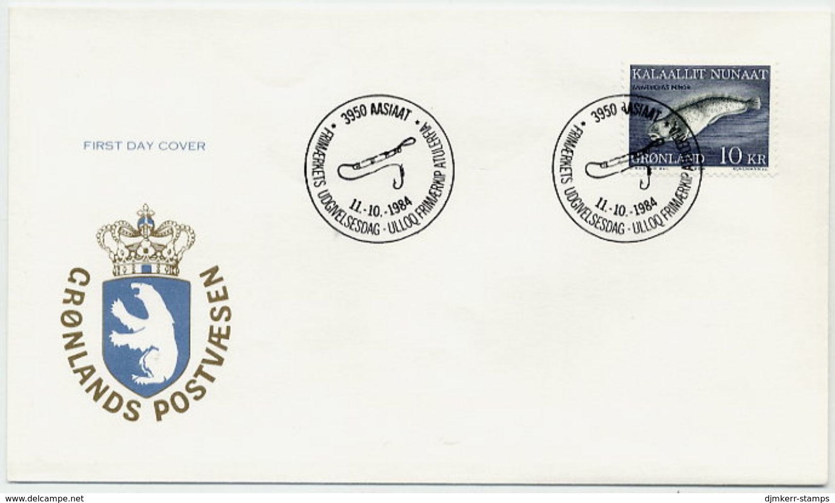 GREENLAND 1984 Wolf-fish 10 Kr. Definitive On FDC.  Michel 154 - FDC