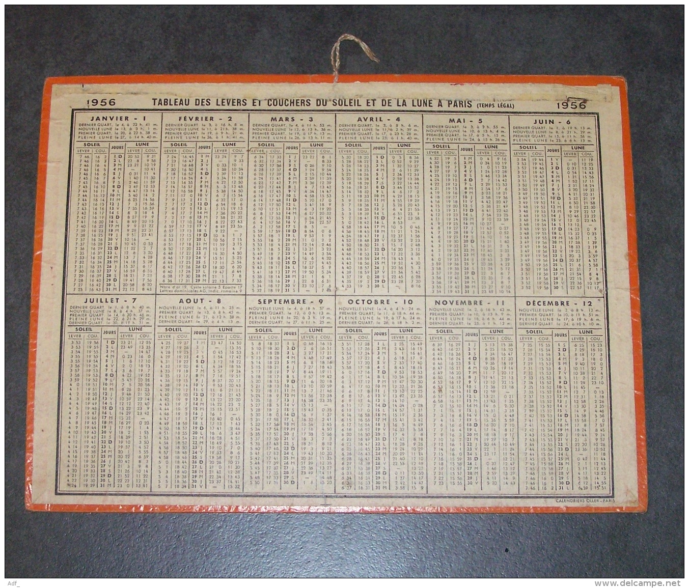 1956 ANEE BISSEXTILE ALMANACH CALENDRIER DES P.T.T, PTT, POSTE, OLLER, QU'IL EST DOUX DE S'AMUSER - Big : 1941-60