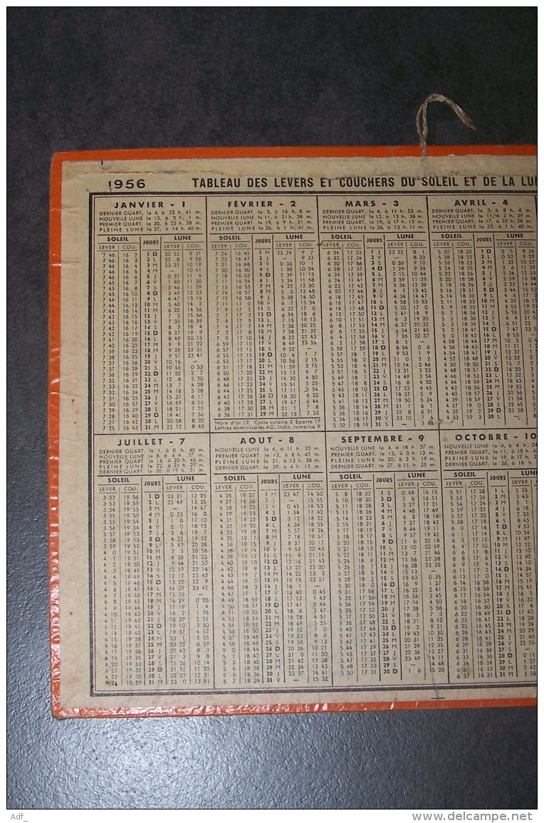 1956 ANEE BISSEXTILE ALMANACH CALENDRIER DES P.T.T, PTT, POSTE, OLLER, QU'IL EST DOUX DE S'AMUSER