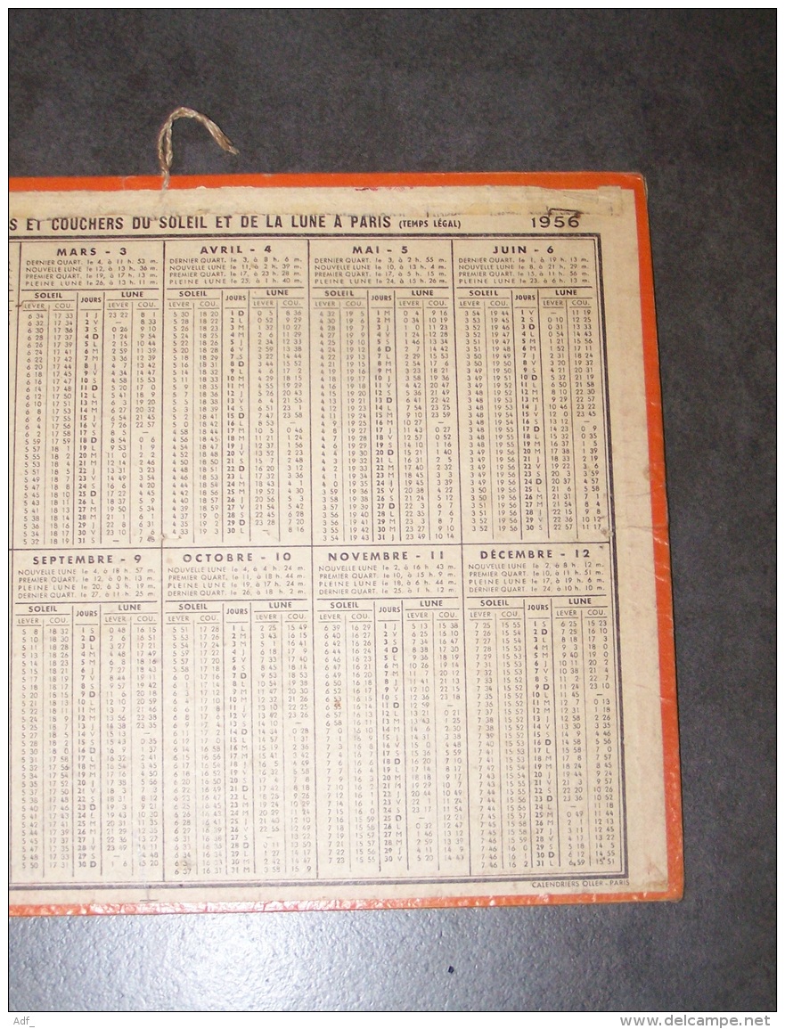 1956 ANEE BISSEXTILE ALMANACH CALENDRIER DES P.T.T, PTT, POSTE, OLLER, QU'IL EST DOUX DE S'AMUSER