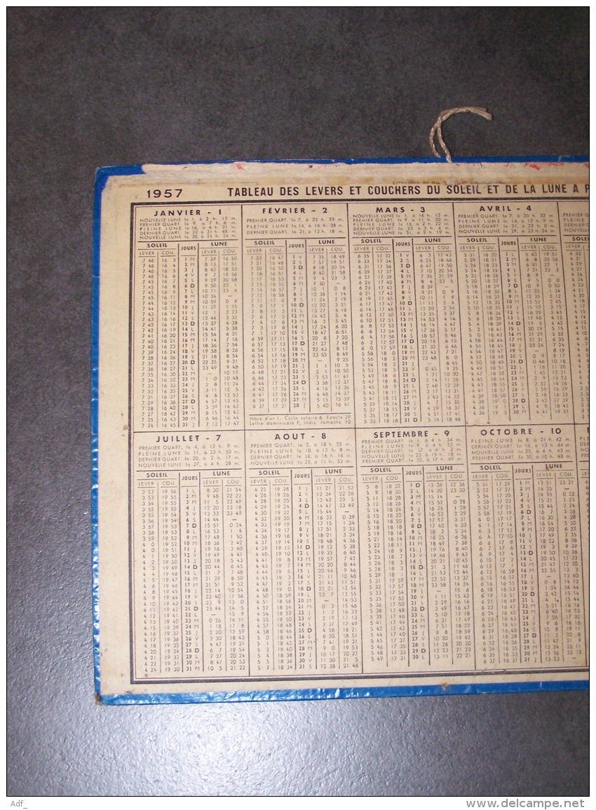 1957 ALMANACH CALENDRIER DES P.T.T, PTT, POSTE, OLLER, PORT MEDITERRANEEN - Grand Format : 1941-60