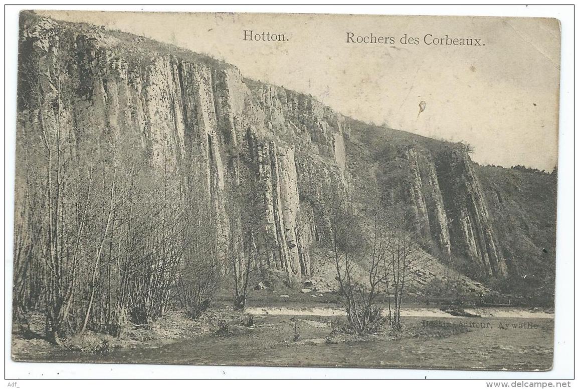 CPA HOTTON, ROCHERS DES CORBEAUX, PROVINCE DE LUXEMBOURG, BELGIQUE - Hotton