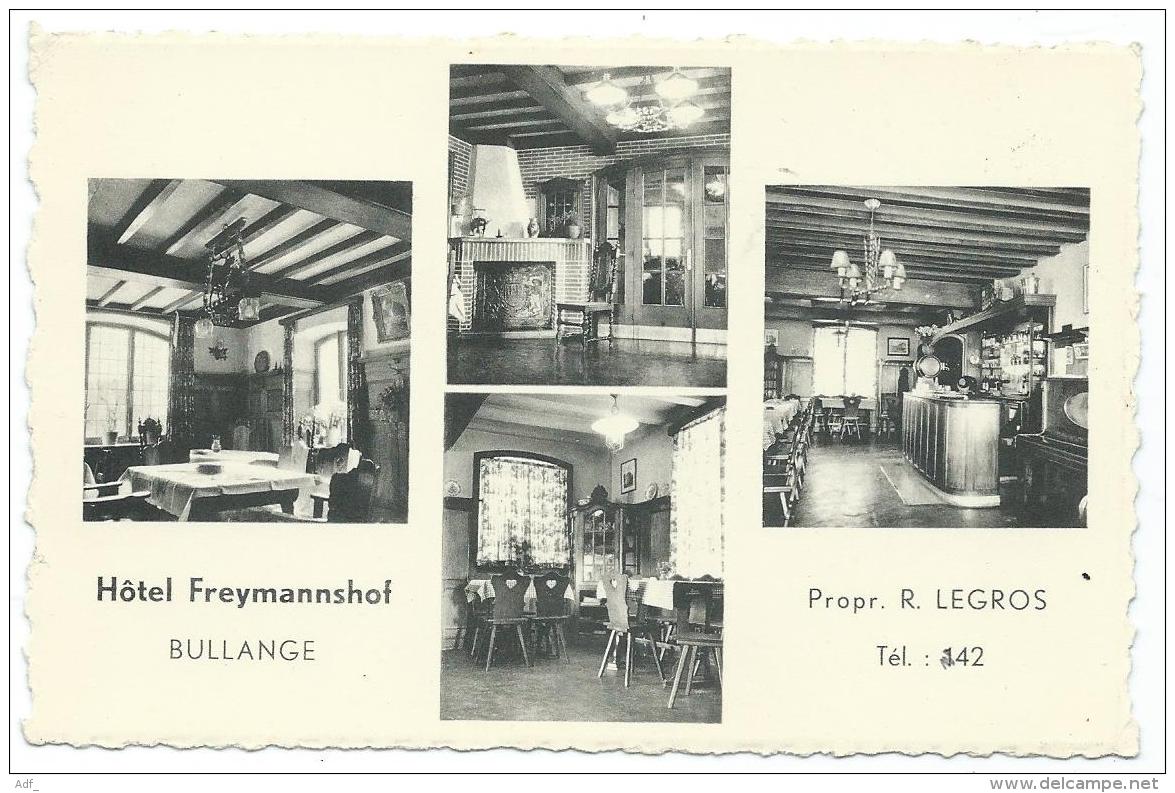 CPSM BULLANGE, HOTEL FREYMANNSHOF, PROPRIETAIRE R. LEGROS, Format 9 Cm Sur 14 Cm Environ, BELGIQUE - Büllingen