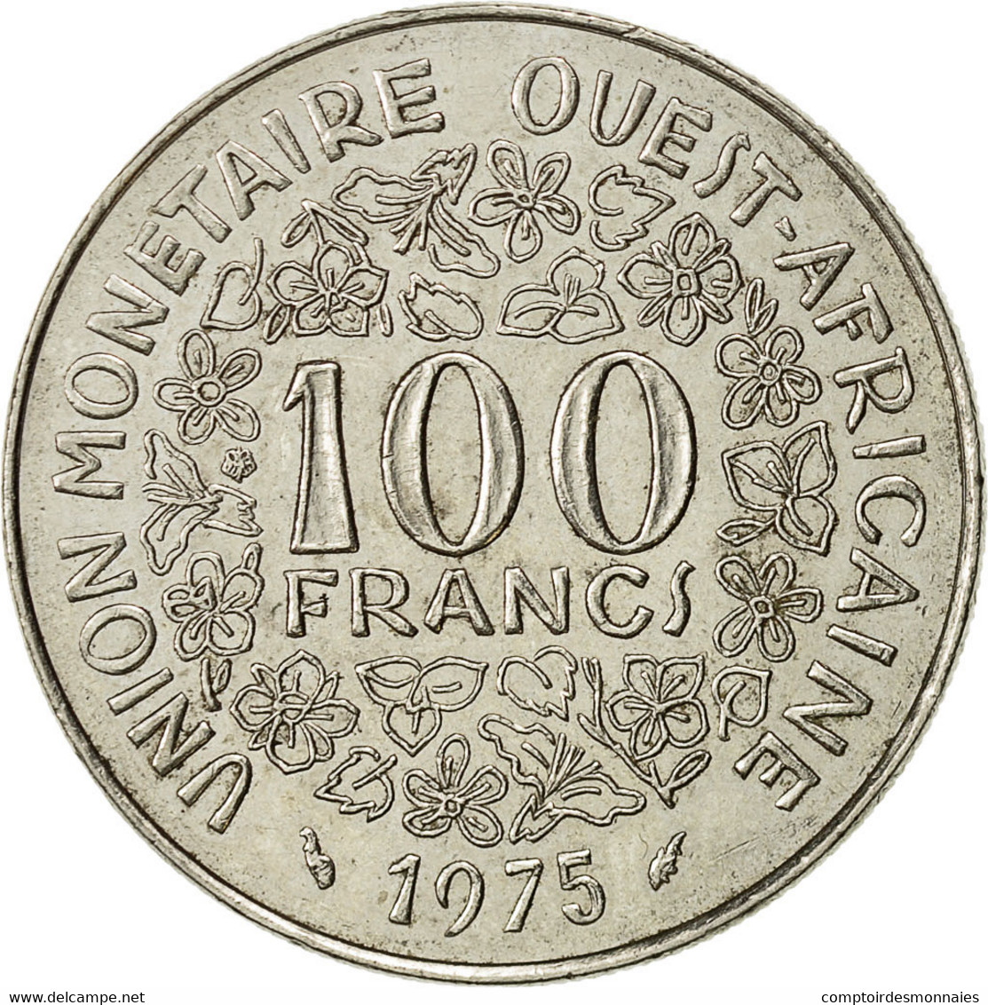 Monnaie, West African States, 100 Francs, 1975, TTB+, Nickel, KM:4 - Côte-d'Ivoire