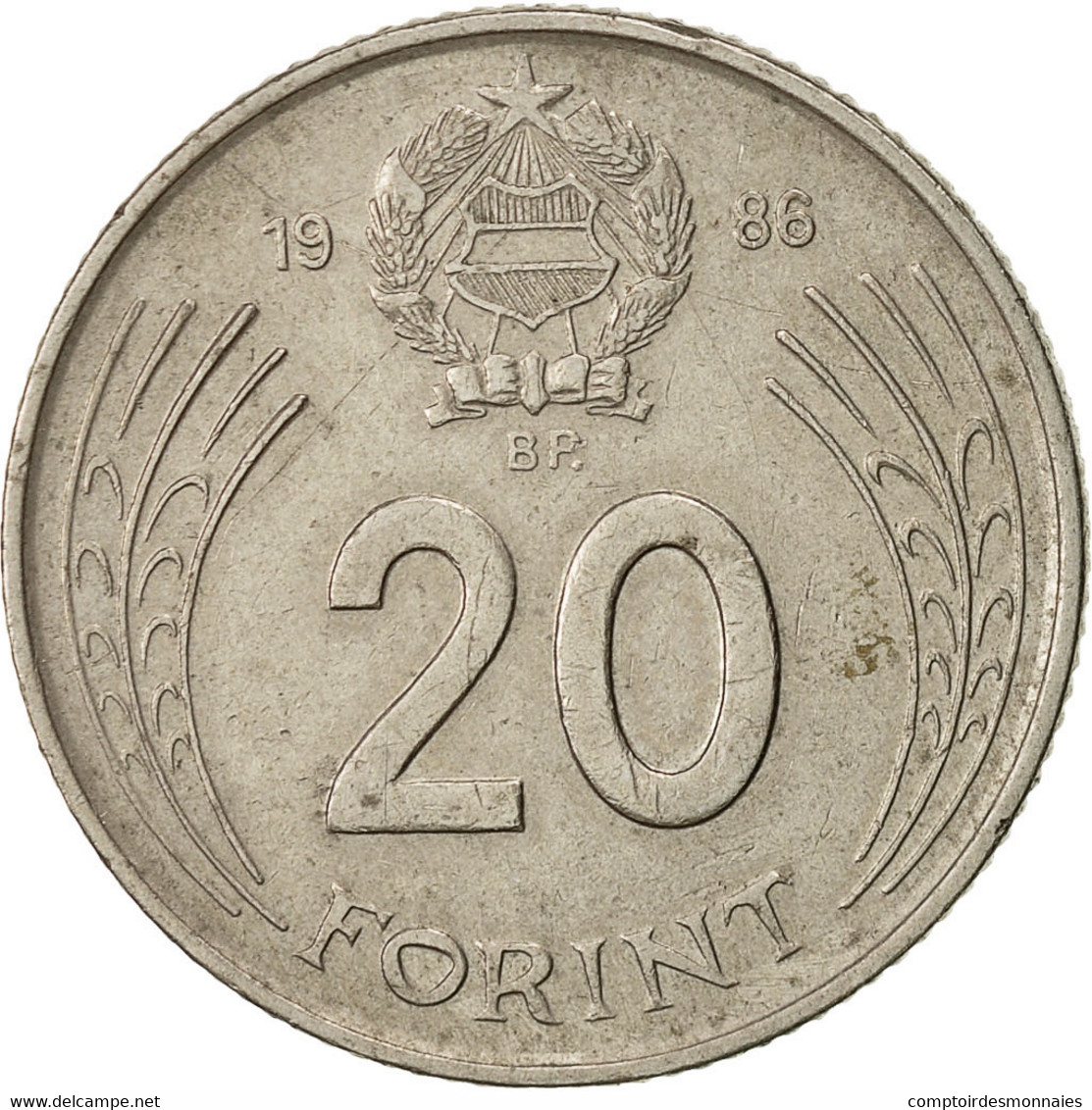 Monnaie, Hongrie, 20 Forint, 1986, TTB, Copper-nickel, KM:630 - Hongrie